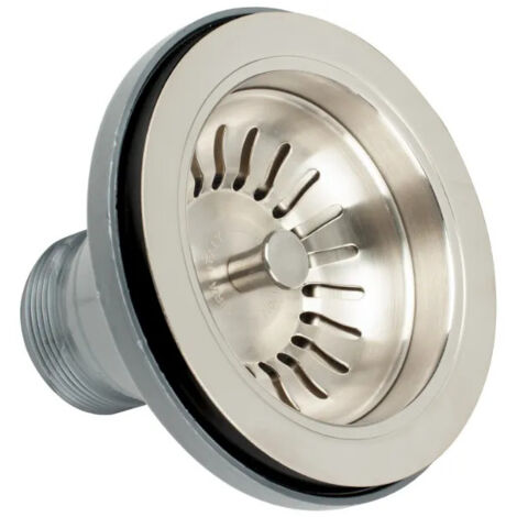 Cestello per lavello diametro 86 per foro diametro 60 mm, finitura nichel satinato