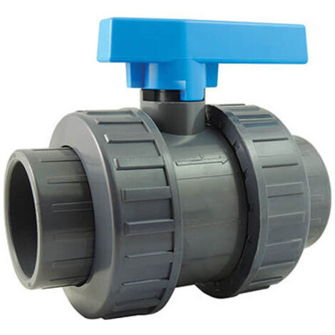 PATIKIL Valvola A Sfera PVC Con Raccordo – Diametro Interno 32mm – 2 Pezzi – Per Controllo Flusso Acqua In Giardino, Piscina, Acquario