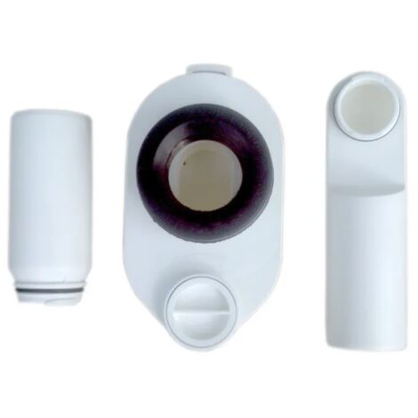 Sifone Orinatoio Orizzontale HAAS - PE Bianco E Blu Per Scarico 45 Mm | Altezza 80 Mm