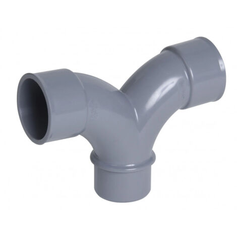 NICOLL gomito doppio parallelo 87°30 - PVC grigio - Ø 40 mm - OH8