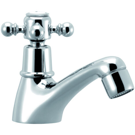 Rubinetto per lavabo TIFFANY in cromo retrò, monocomando freddo, testa in ceramica (1/3)
