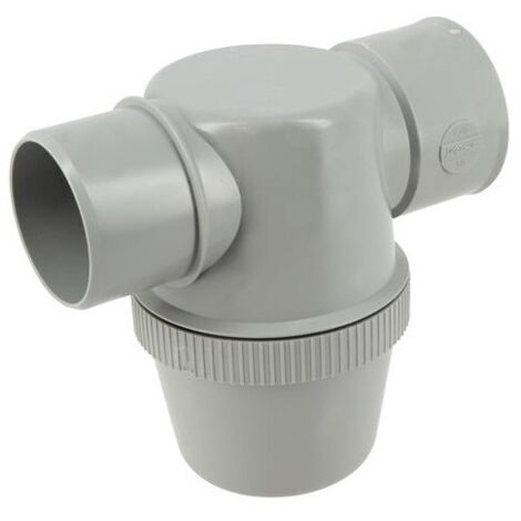 [YJ1C-Nicoll] Siphon lavabo Nicoll YJ1C à coller entrée horizontale D50mm PVC-C gris