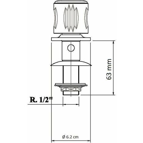 Coppia Rubinetto bidet da 1/2 caldo - freddo - IDROTERMSTORE