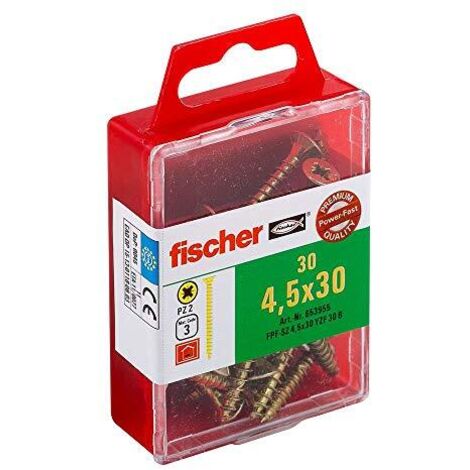 Vite 4,5 x 30 Power-Fast, in acciaio bicromato, con attacco Pozidriv, 30p (1/3)