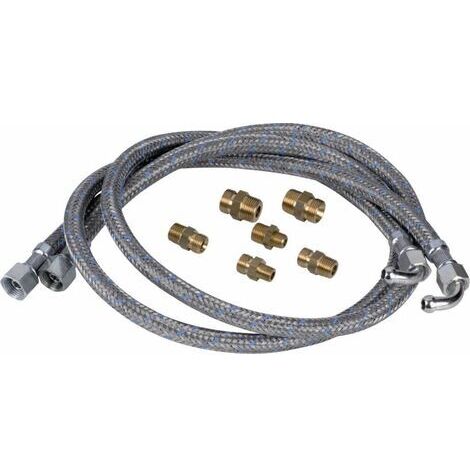 Set di 2 tubi dell'olio universali 1/4 - 3/8 più 6 raccordi (1/3)