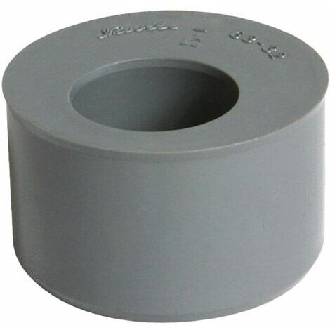 Spina di riduzione incorporata PVC maschio 100 mm, femmina 32 mm.