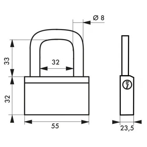 Lucchetto 30 Mm Lucchetto In Ghisa Da 50mm Con 3 Chiavi - Sicurezza Esterna Pesante Per Cancelli, Box E Porte Securemme K75 - Foto 6