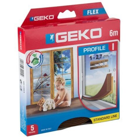 Guarnizione in PVC marrone con profilo a I 3x9mm, lunghezza 6M. (1/3)