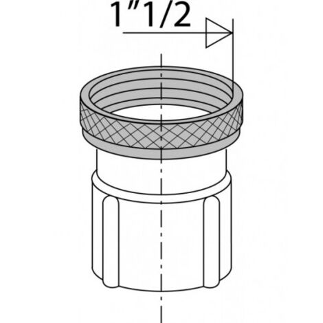 Tappo terminale in PVC 40mm con dado in ottone 40x49, per tubo FITOFLEX  Valentin