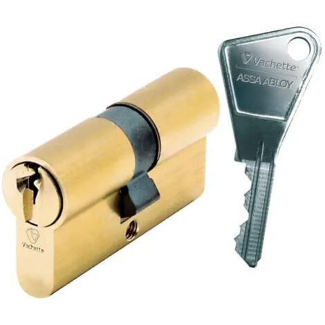 Cilindro Di Sicurezza Euro 30mm In Ottone - Con 3 Chiavi, Anti-scasso, Finitura Nichel Satinato