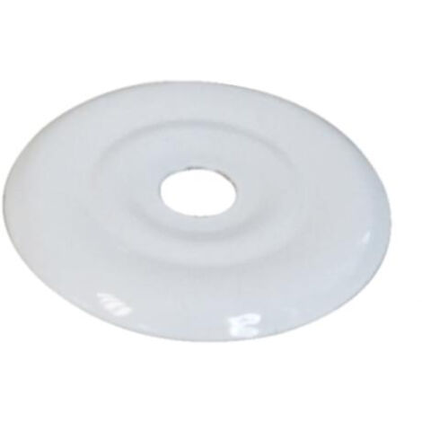 Rosetta piatta, diametro 32 mm, rivestimento Rilsan bianco, 50 pezzi (1/2)