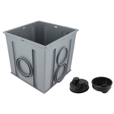 Chiusino di interfaccia Nicoll RITX2B 30x30cm uscita D100mm grigio chiaro (1/4)