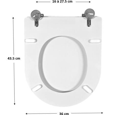 Kit 4 pezzi paracolpi PAR013 rettangolari bianchi in plastica per  Copriwater sedile Wc