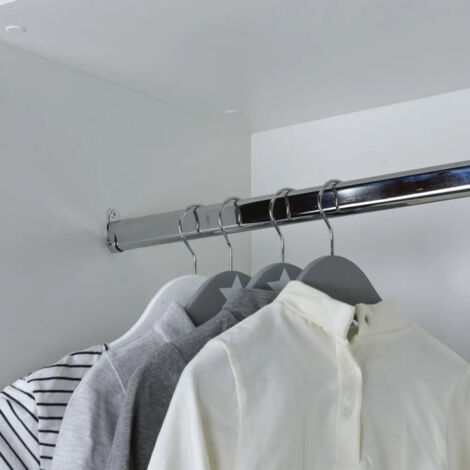 Supporto Terminale Per Tubo Armadio Ovale 30x15, Zamal Cromo - Foto 6