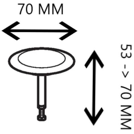 Tappo Di Scarico Universale Per Vasca Da Bagno, 44 Mm, In Rame Con Altezza Regolabile E Guarnizione