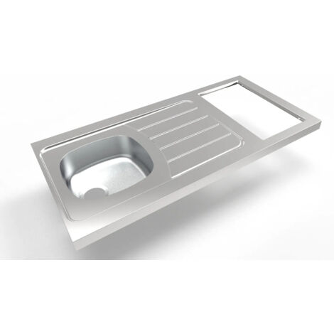 Kit lavello 120x60, con foro per Domino (non fornito)