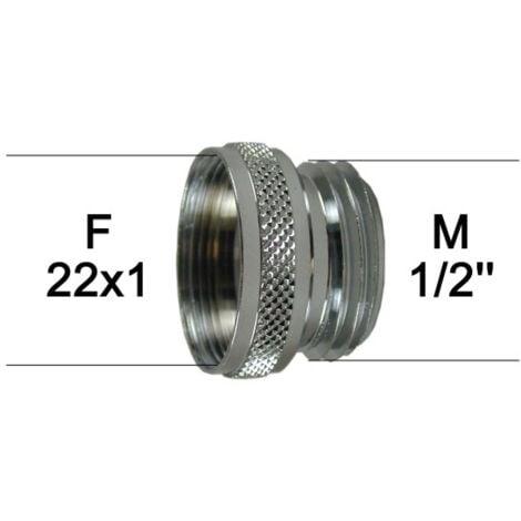 ADATTATORE PER FLESSIBILI E RUBINETTO MISCELATORE DA F10x1 a M8 M9