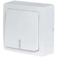 Interruttore a pulsante illuminato da esterno, 10A 250V, serie BLOK DEBFLEX