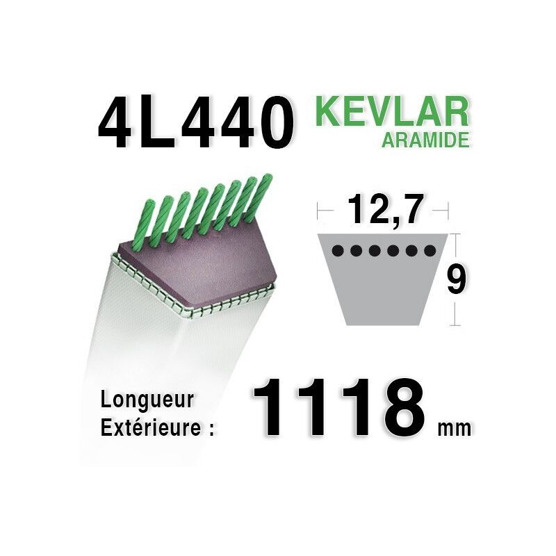 COURROIE TRAPÉZOÏDALE LISSE K27 EUR 17,25 - FR