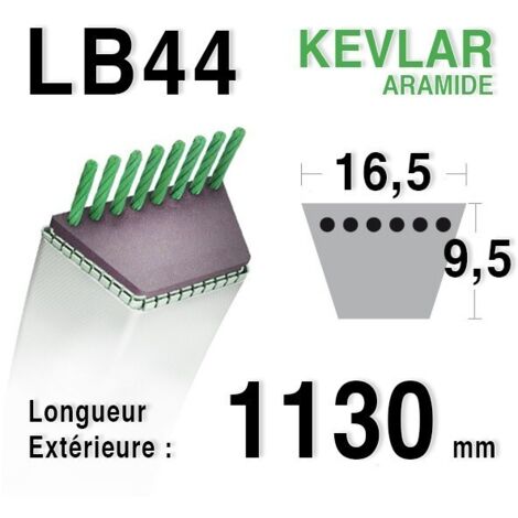 Courroie Lisse Trapézoïdale SKANA 4L - 93 Pouces (2362 Mm), Section 12,7×8 Mm, Compatible Tondeuses Autoportées