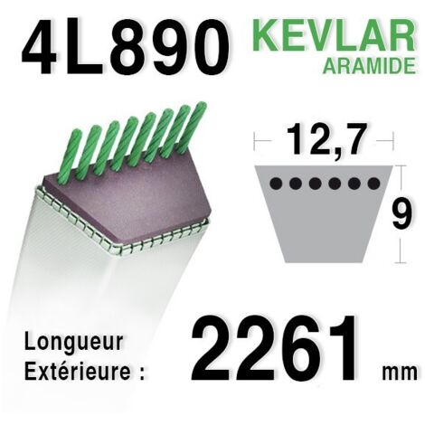 Courroie 4L890 - 4L89 HUSQVARNA - AMF - AYP - BERNARD LOISIRS - 124525 - 126520 -303241