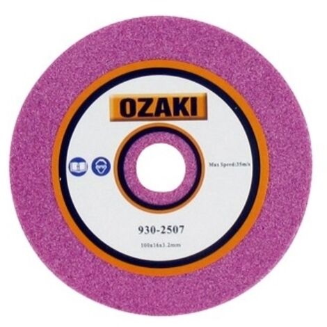 Meule d'affûtage 3,2 mm – Diamètre extérieur 100 mm – Alésage 16 mm – Pour acier et inox – Coupe nette sans éclat