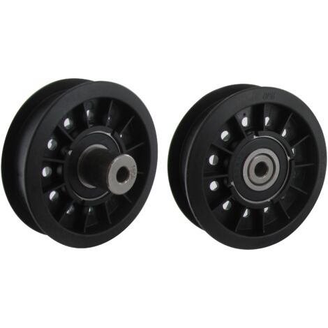 Poulie tendeur adaptable JOHN DEERE pour modèles X300, X300R, X304, X320, X324, X340, X360. Remplace origine AM134501, AM138079. (1/2)