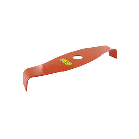 Lame de débroussailleuse 2 dents – Profil courbé pour ronces – Couleur orange haute visibilité – Coupe 280 mm, alésage 20 mm