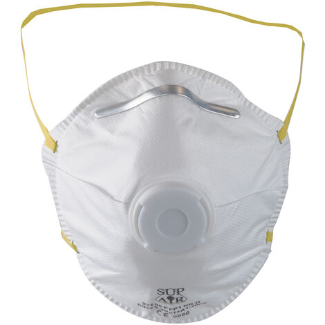 Lot De 12 Masques De Protection Filtrants, Anti Poussières, Aérosols Solides Et Liquides Non Toxiques, Avec Valve De Respiration