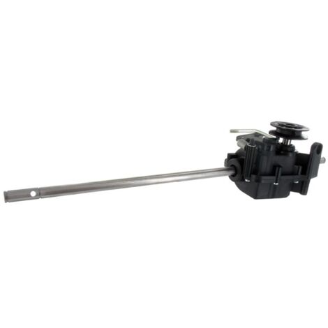 Boitier de transmission pour tondeuse GGP STIGA – Remplace origine 181003092/0 – Arbre 468mm – Diamètre poulie 52mm – Levier courroie