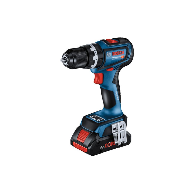 Bosch Professional 18V System GSB 18V-90 C - Taladro percutor a batería (64 Nm, 2100 rpm, conectable, sin batería, en caja)
