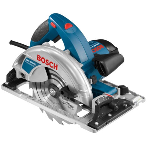 Bosch Professional GKS 65 GCE - Sierra circular (1800 W, Ø disco 190 mm, vel. regulable, compatible carril guía, en caja)