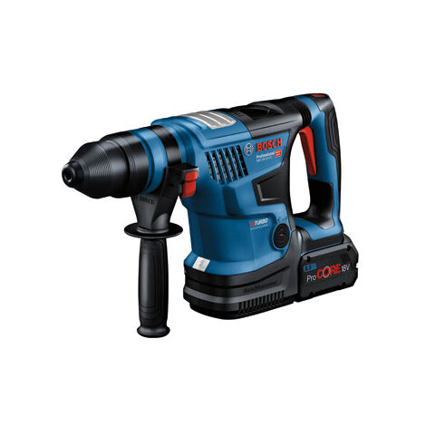 Bosch Professional BITURBO GBH 18V-34 CF - Martillo perforador combinado a batería (18V, 5,8 J, Ø máx. hormigón 32 mm, SDS plus, Connectivity, 2 baterías ProCORE18V 5.5Ah, en maletín)