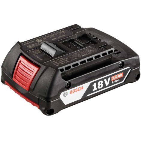 Bosch Professional GBA 18V 2.0Ah litio, 1 batería x 2.0 Ah, 18 V, Negro