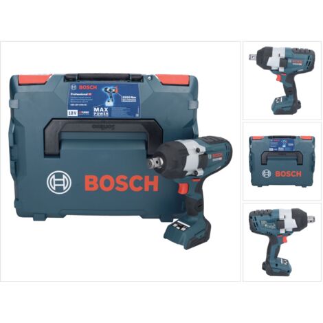Bosch Professional BITURBO GDS 18V-1050 HC - Atornillador de impacto a batería (Brushless, 18V, 1050 Nm, inserción 3/4'', módulo Connectivity, sin batería, en L-BOXX)