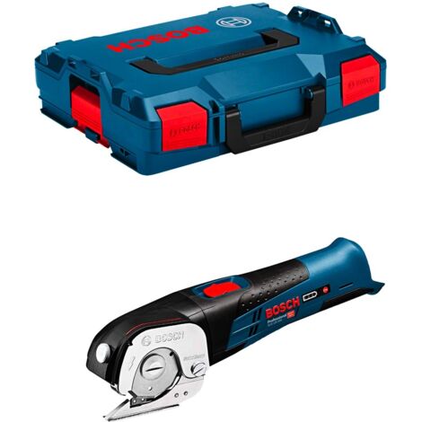 Bosch Professional GUS 12V-300 - Cortador a batería (12 V, Autoafilado, hasta 3 mm en PVC, sin batería, en L-BOXX)