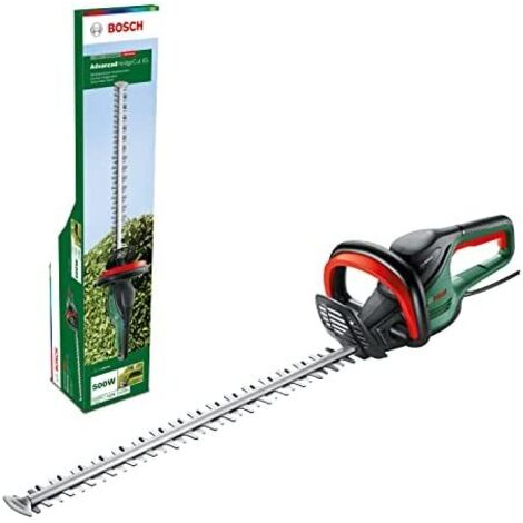 Bosch Cortasetos eléctrico AdvancedHedgeCut 65 (500 W, longitud de las cuchillas: 65 cm, para setos grandes, apertura de los dientes: 34 mm, en caja)