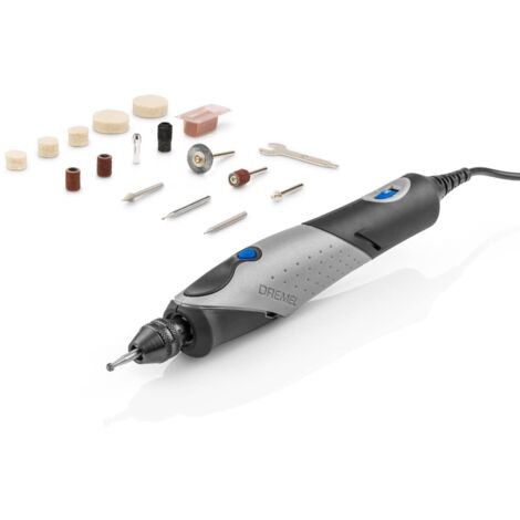 Dremel 2050 Stylo + Grabador eléctrico, kit de herramientas de grabado artesanal versátil con 15 accesorios y mandril múltiple con embalaje de cartón