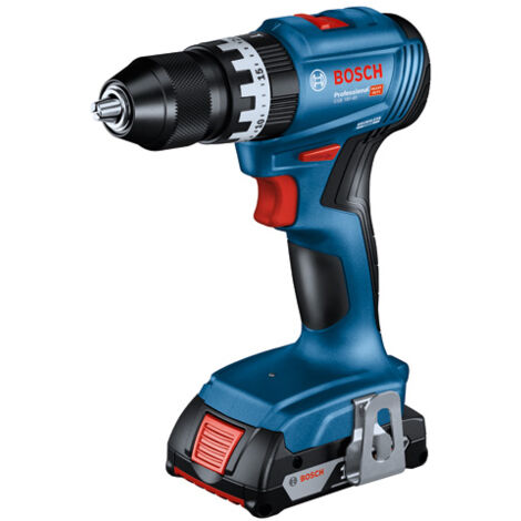 Bosch Professional 18V System GSB 18V-45 - Taladro percutor a batería (45 Nm, 1900 rpm, 2 baterías x 2.0Ah, en L-BOXX)