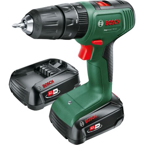 Bosch Home and Garden taladro percutor a batería EasyImpact 18V-40 (2 baterías de 2,0 Ah, sistema de 18 V, en maletín de transporte)