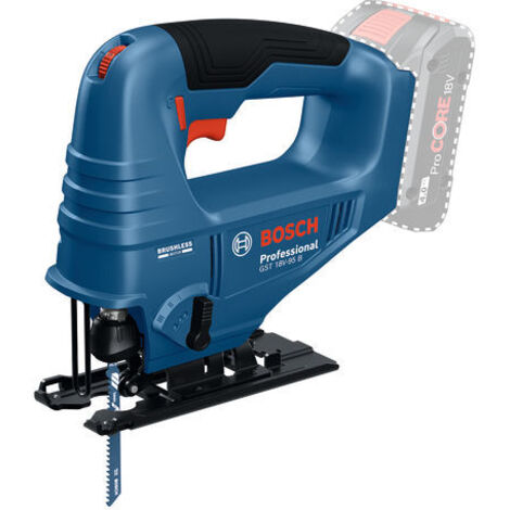 Bosch Professional 18V System GST 18V-95 B Sierra de calar a batería (Brushless, 0-3300 cpm.  Máx. prof madera: 95 mm. Selector de velocidad. Pendular, LED. 1,6 kg. Sin batería)