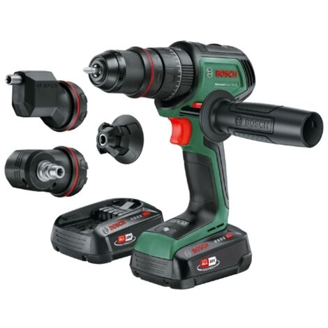 Bosch Home and Garden Taladro de percusión con batería AdvancedImpact 18V-80 QuickSnap 18V 2 baterías x 2,5Ah, Brushless 82 Nm portabrocas de 13 mm 3 complementos, Maletín)