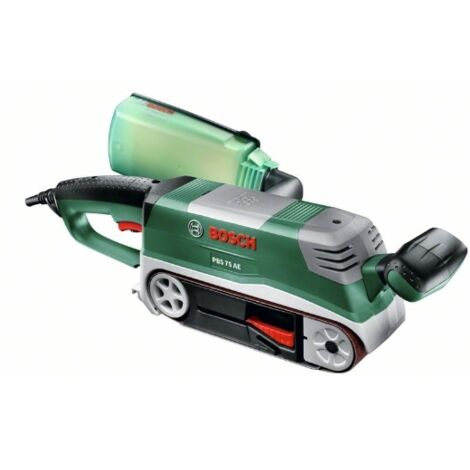 Bosch lijadora de banda PBS 75 AE Set (750 W, superficie de lijado 76 x 165 mm, guía paralela y angular, 1 banda de lija K 80)