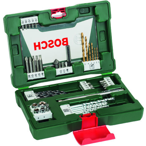 Bosch Maletín V-Line de puntas y brocas TiN de 48 piezas con barra imantada