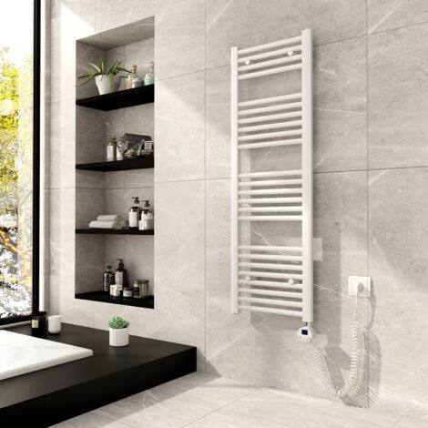 Pro.tec Elektro Handtuchheizkörper 120x50cm - Digitalthermostat & Zeitschaltung | 500W Badheizkörper
