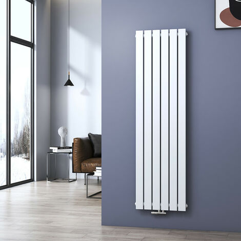 Meykoers Heizkörper Design Flachheizkörper 160x46cm Vertikal Einzelne Schicht Mittelanschluss 850W - 1600x460mm Einlagig Weiß Radiator