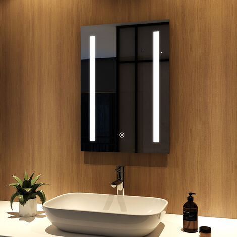 LED Spiegelschrank Badschrank 50x70cm Badspiegel mit Sensor Bluetooth Touch