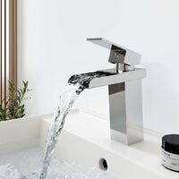 DE Chrom Messing Kalt Warmwasser Bad Waschtischarmatur Einhebel Wasserhähne 