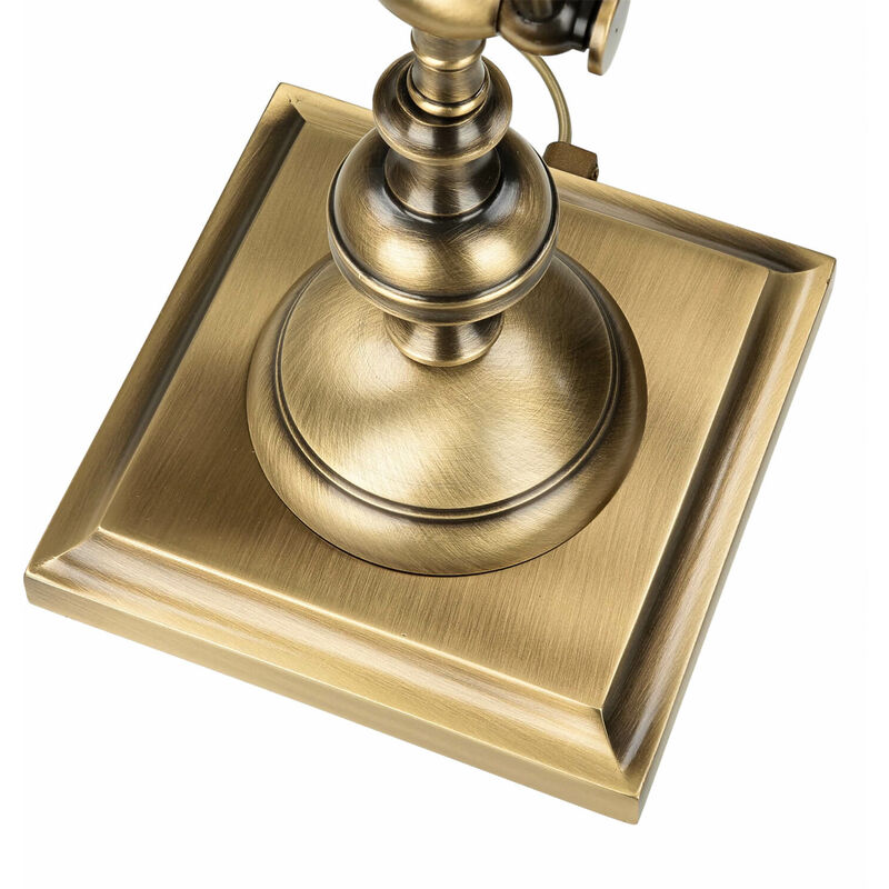 Lampe de bureau Scrivania en laiton de couleur bronze clair au design  vintage lampe de piano liseuse H:39 cm - Bronze clair brillant