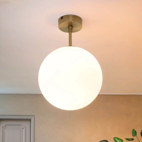 Premium Plafonnier MUSA rond verre laiton véritable (1/5)